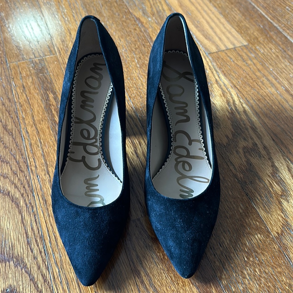 Sam Edelman Black Suede Pump Heels